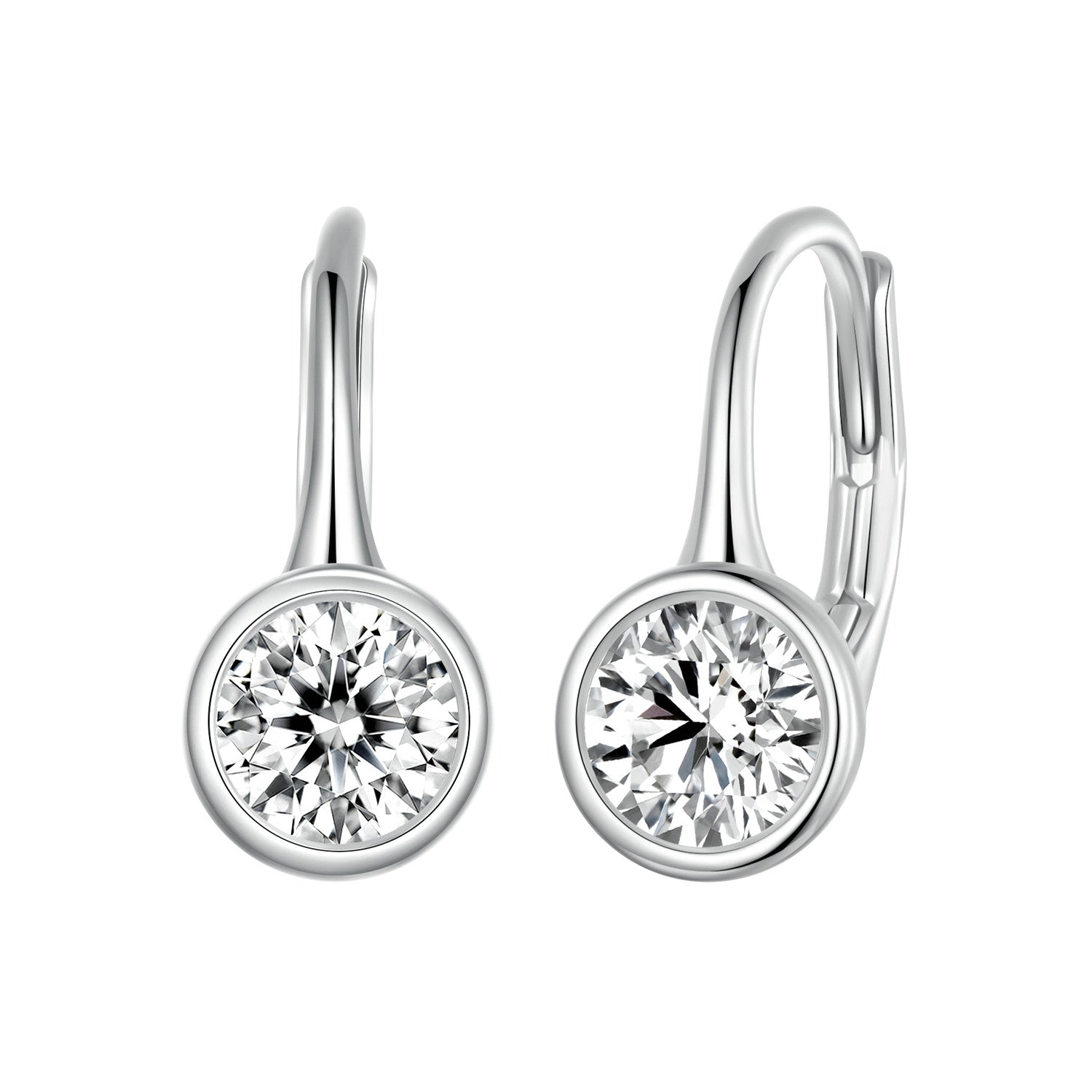 925 Sterling Silver 0.50 Carat Moissanite Earrings for Women