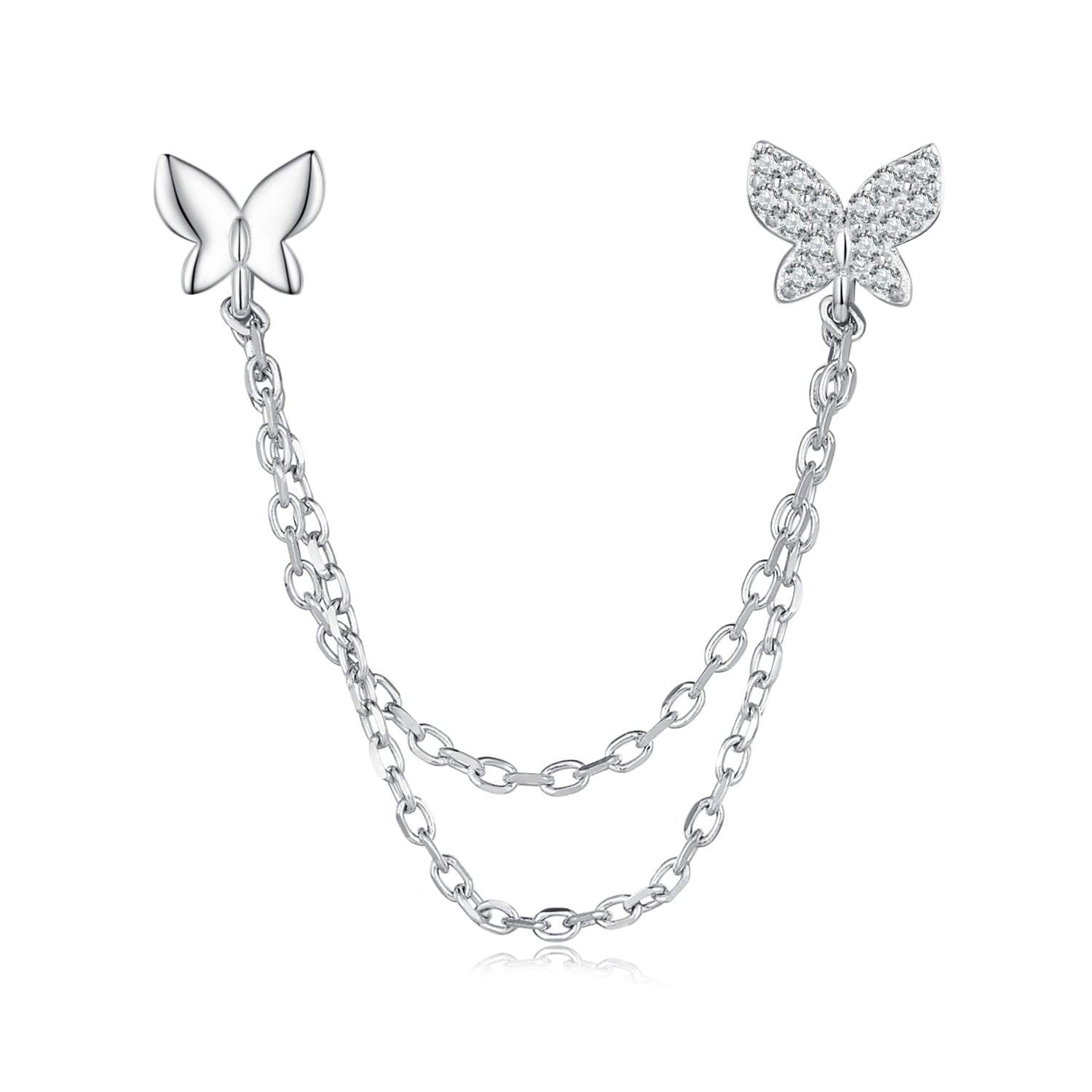 S925 Sterling Silver 40mm Pavé CZ Earrings