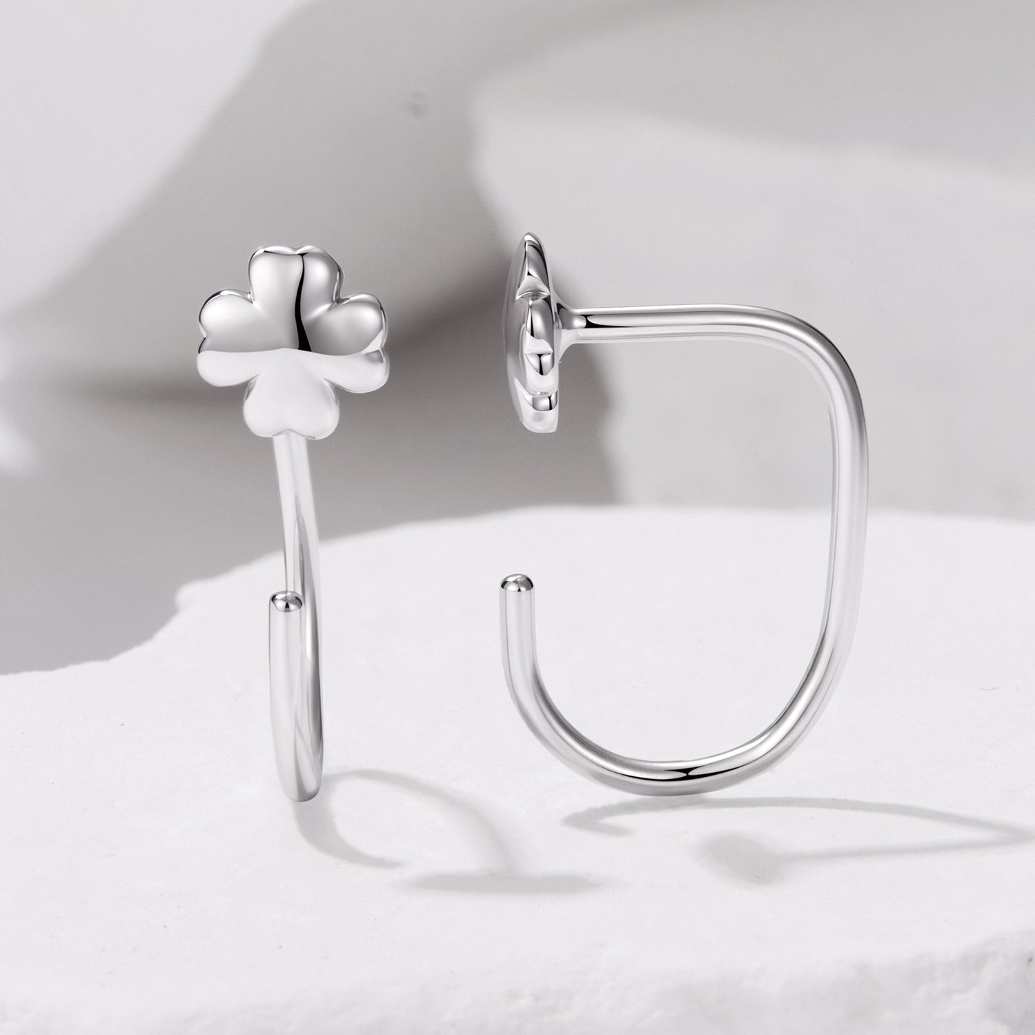 S925 Silver Brass and White Gold Plated 1.4cm Earrings for Women