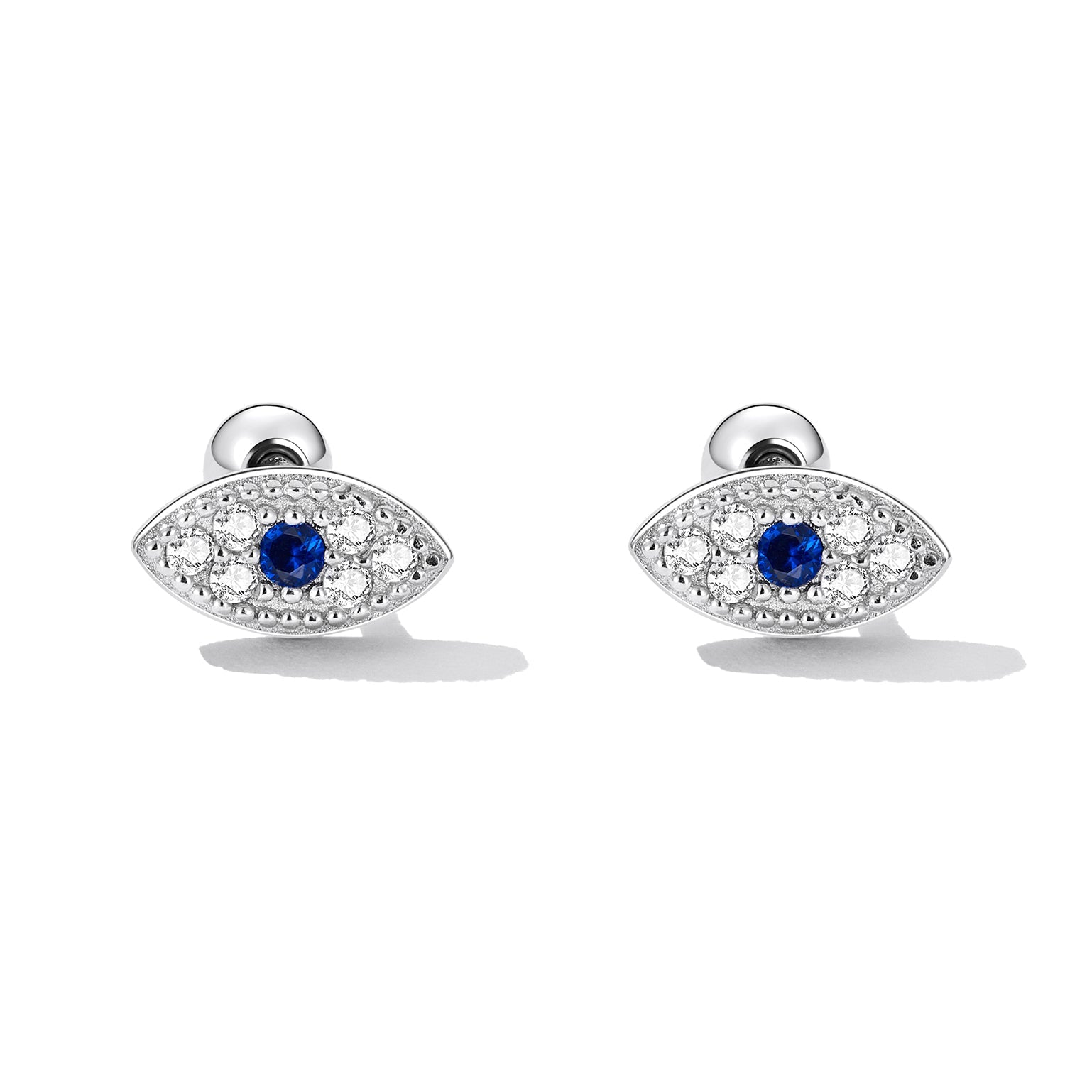 925 Sterling Silver & Pavé Setting CZ Earrings