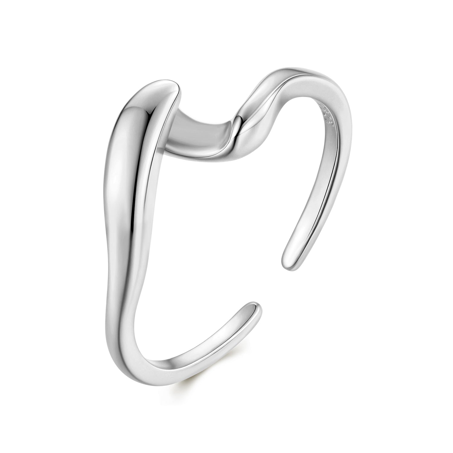925 Sterling Silver White Gold Plated Ring for Women