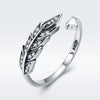 925 Sterling Silver Pavé Setting CZ Leaf Ring for Women