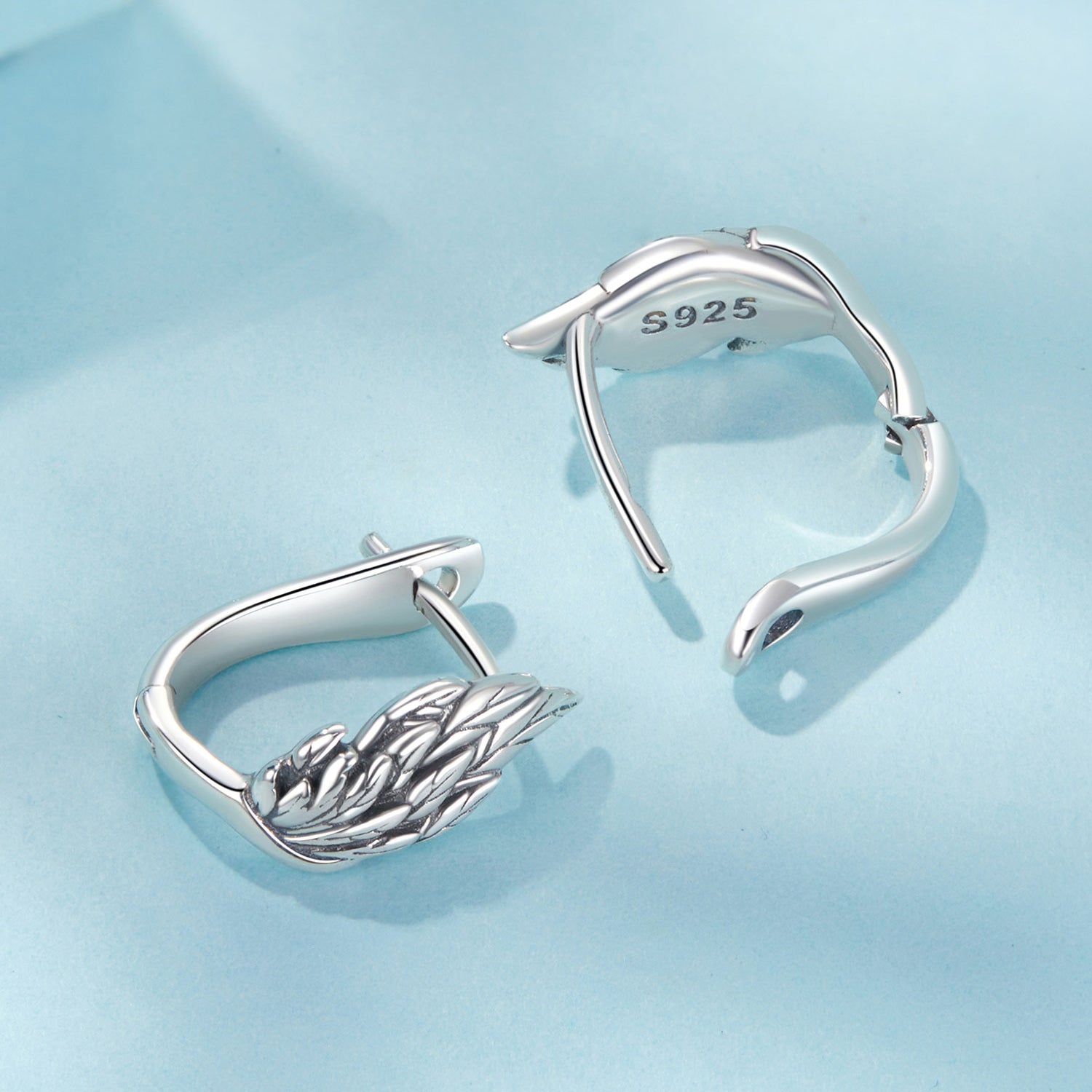 925 Sterling Silver Earrings with Oxidized Finish, 1.3x0.5cm for Women