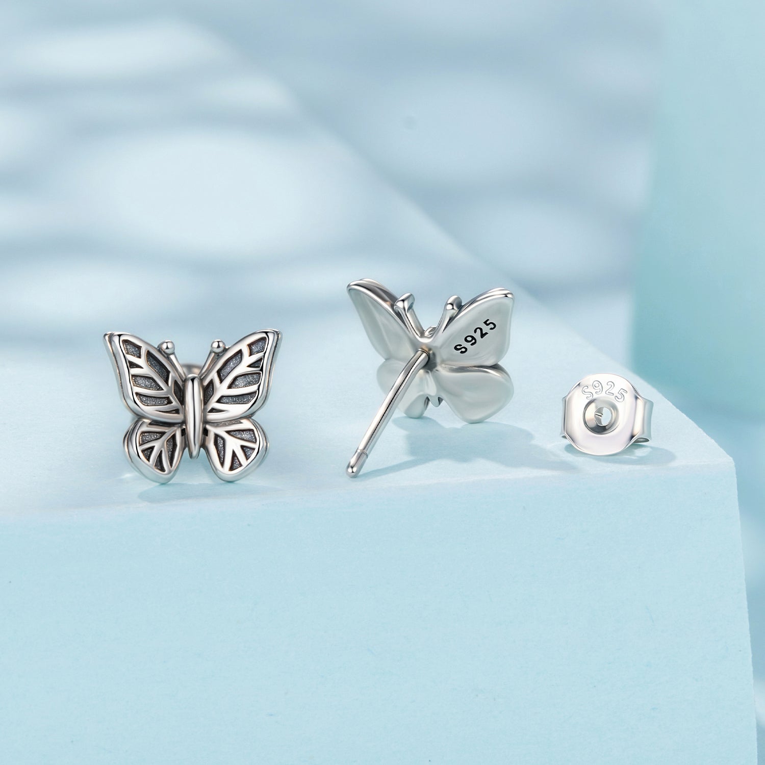 925 Sterling Silver Oxidized Silver Earrings for Women