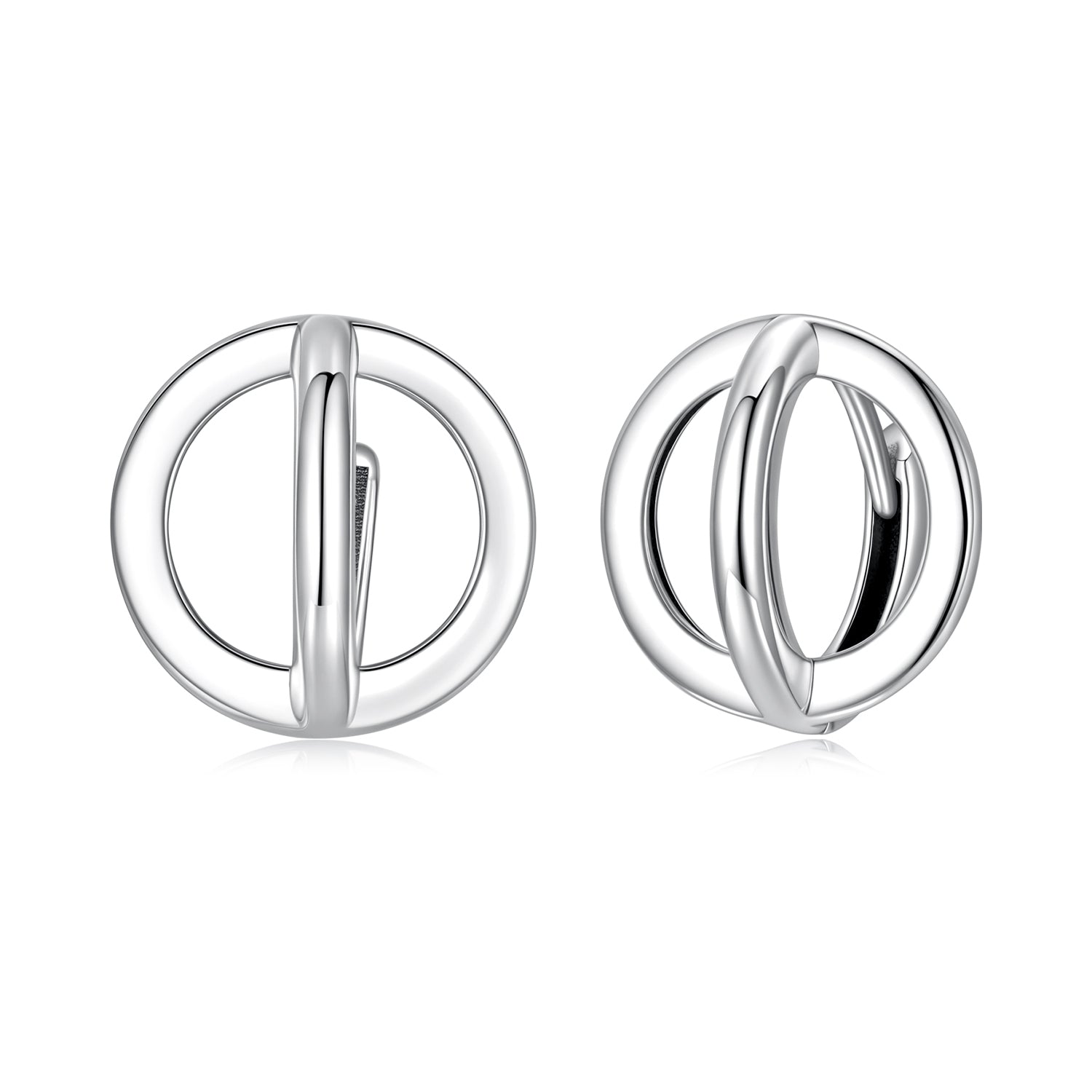 925 Sterling Silver Earrings - Oxidized Silver Finish, 1.3cm for Women