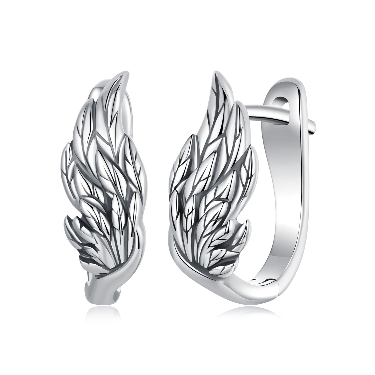 925 Sterling Silver Earrings with Oxidized Finish, 1.3x0.5cm for Women