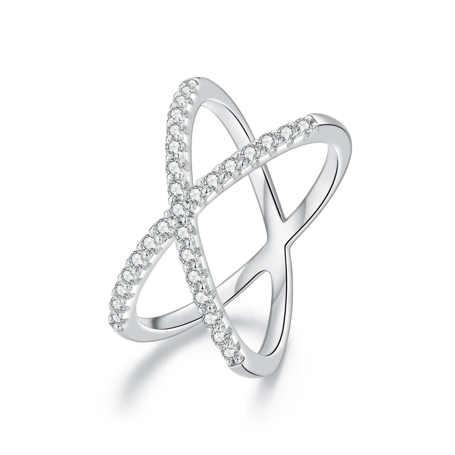 S925 Sterling Silver Moissanite Ring Size 8