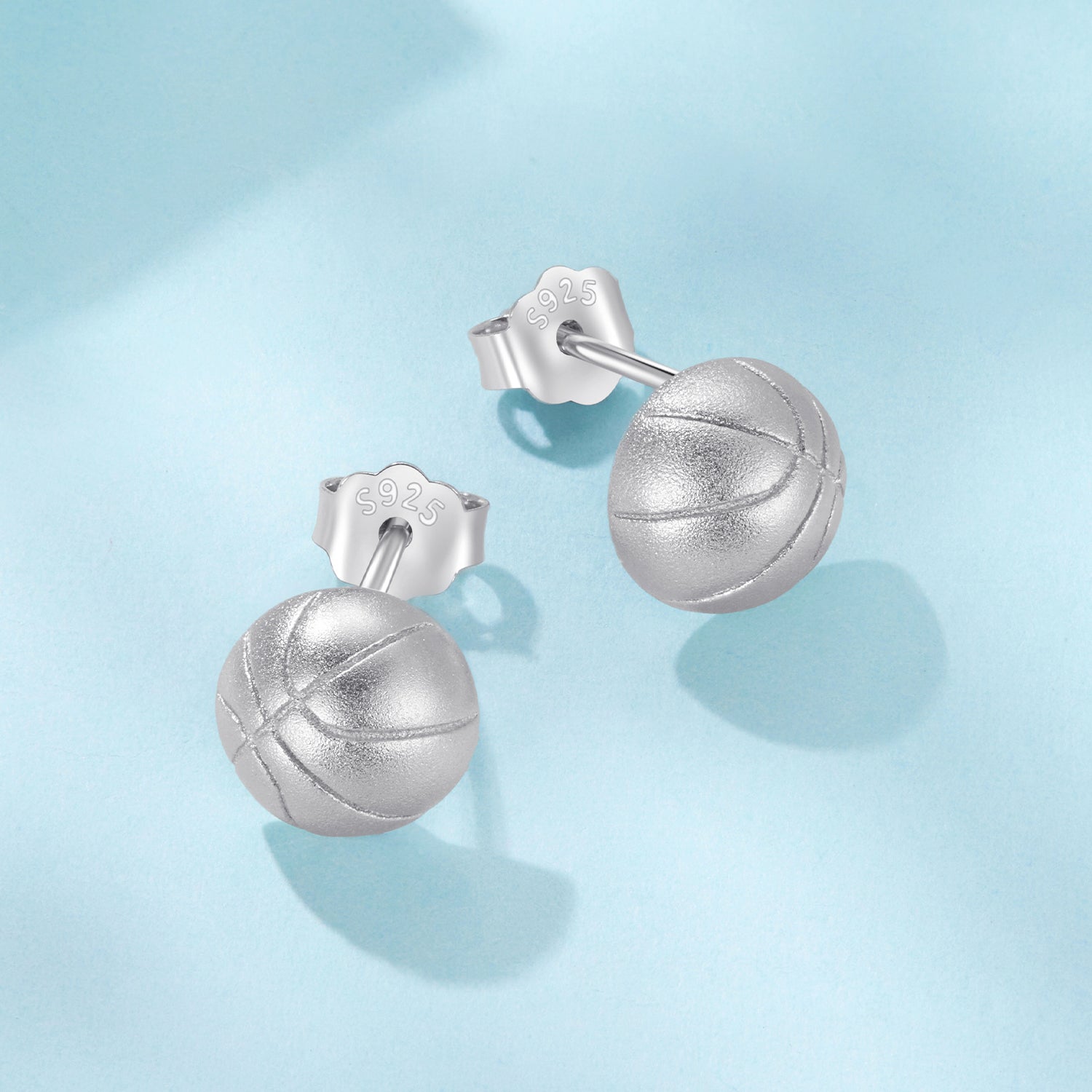 925 Sterling Silver Plated White Gold Earrings