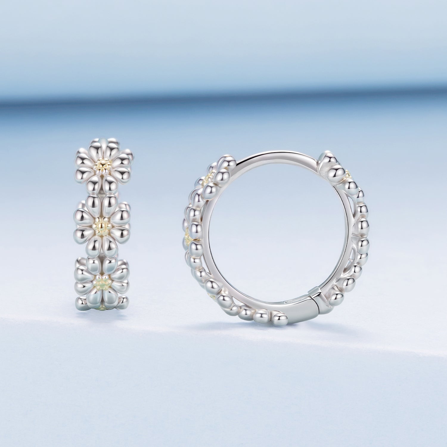 925 Sterling Silver Plated White Gold Earrings for Women