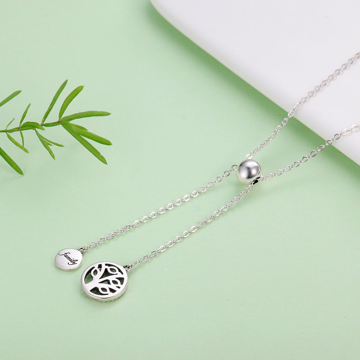 925 Sterling Silver Necklace 42CM Length with 9.5CM Pendant for Women
