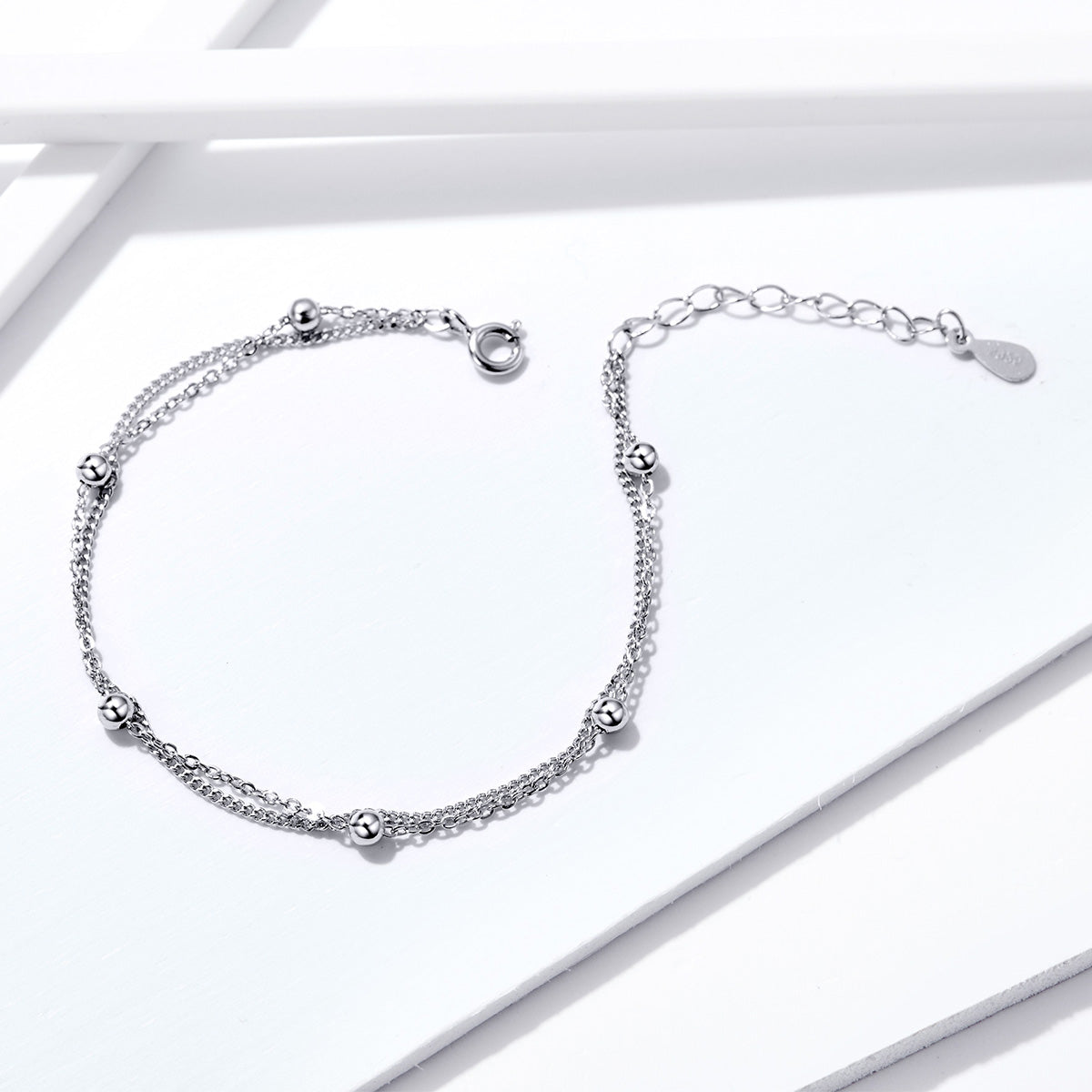 925 Sterling Silver Adjustable 19cm Bracelet for Women