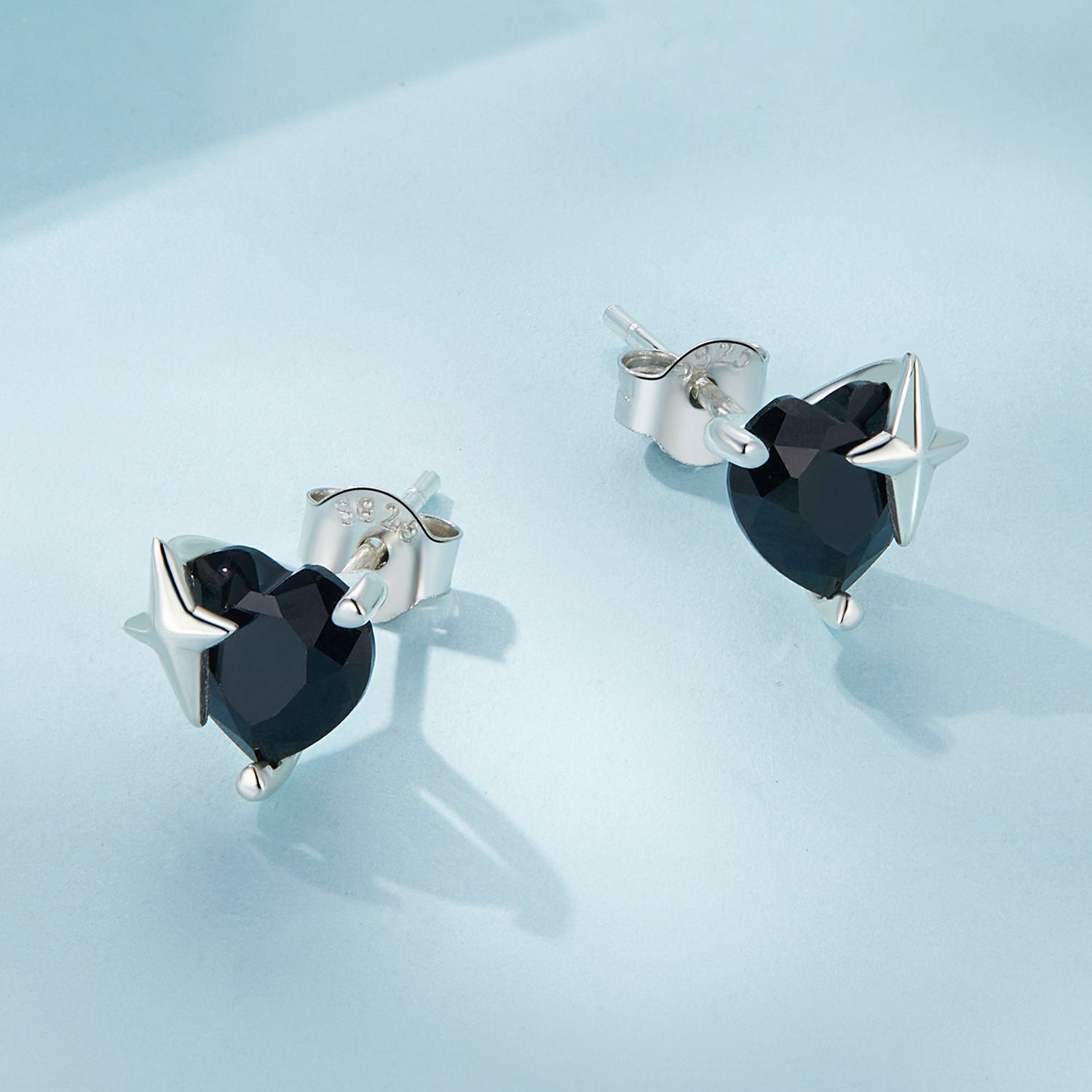 925 Sterling Silver Earrings with Pavé Setting and CZ
