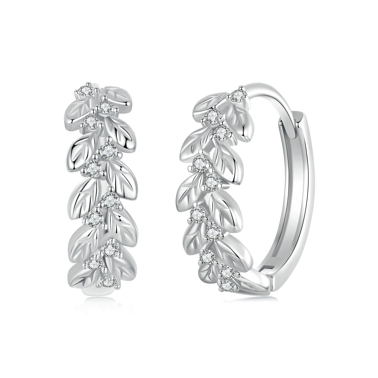 925 Sterling Silver Earrings with Pavé Setting CZ