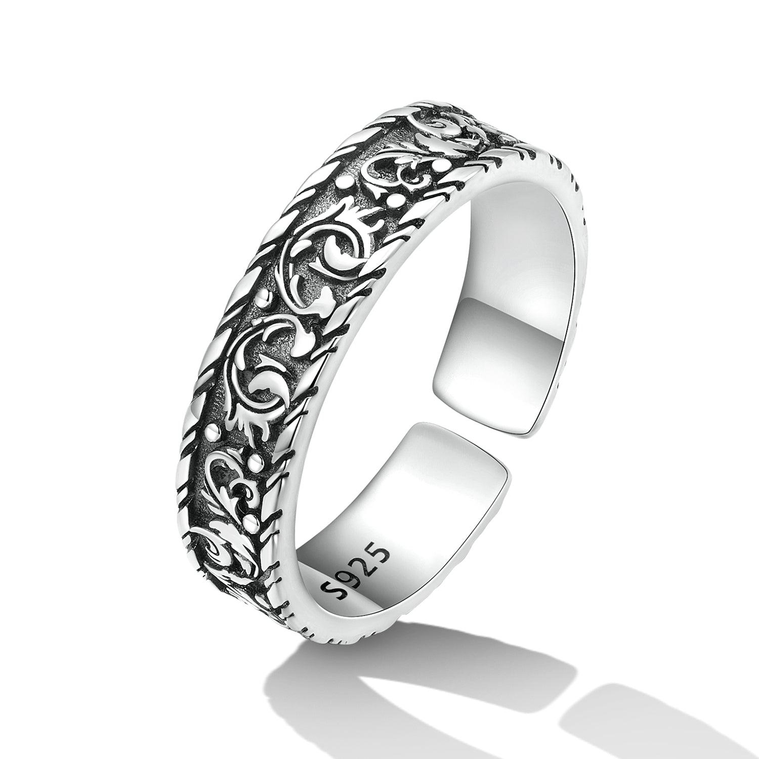 925 Oxidized Silver 0.5cm Ring