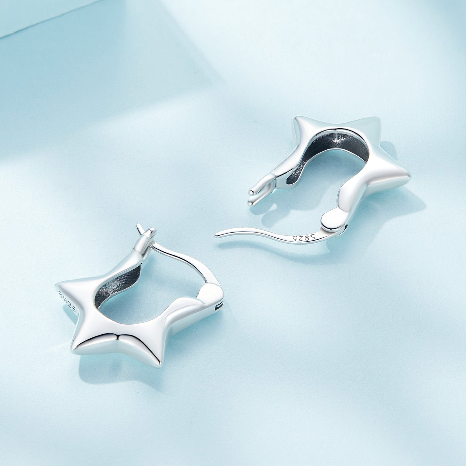 S925 Sterling Silver Earrings for Women - Oxidized Silver, 17x4mm