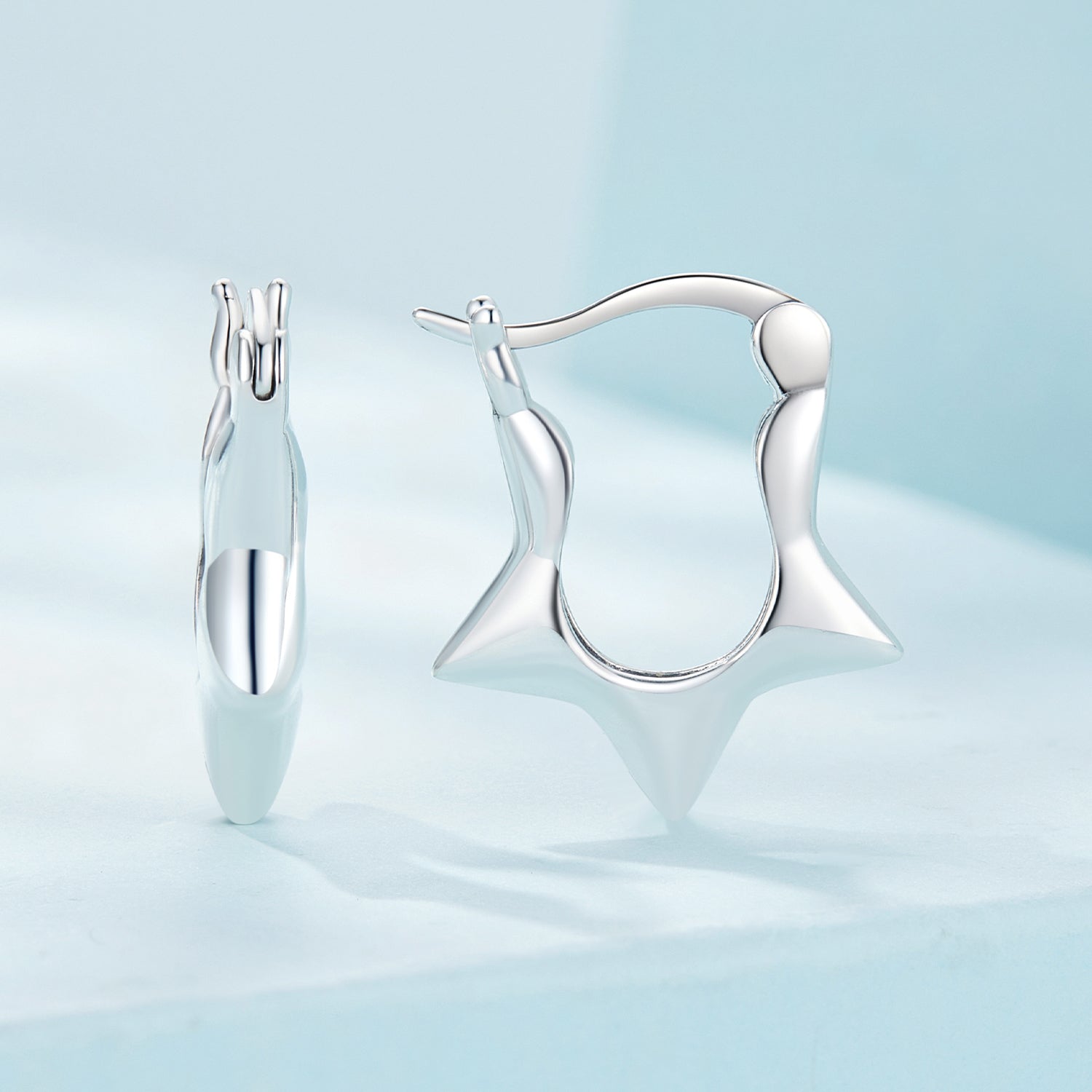 S925 Sterling Silver Earrings for Women - Oxidized Silver, 17x4mm