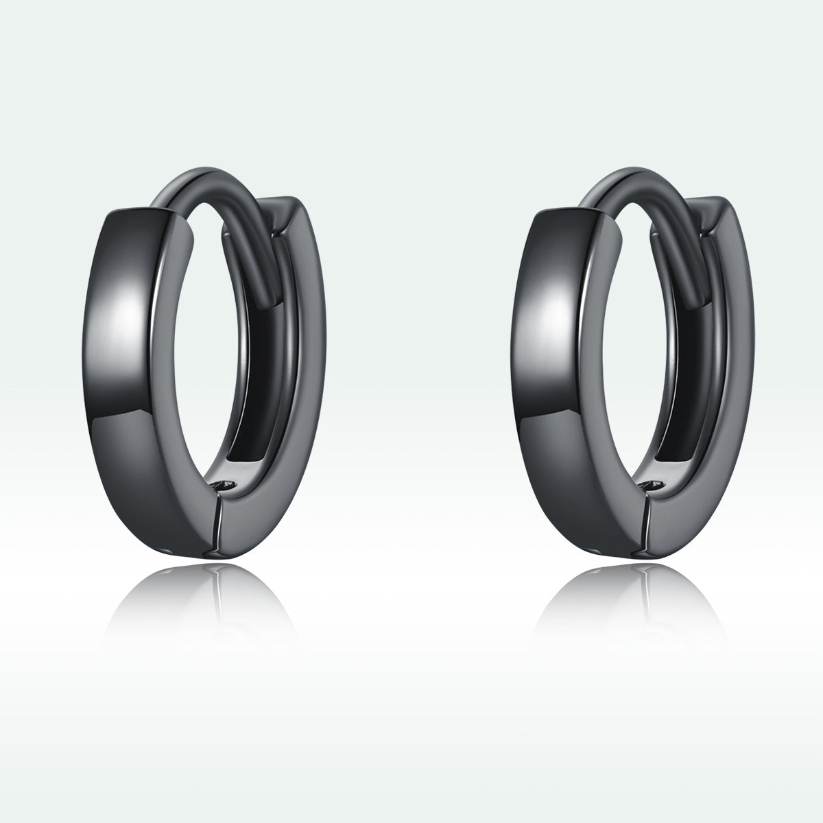 925 Sterling Silver & Plated Black Gold Earrings