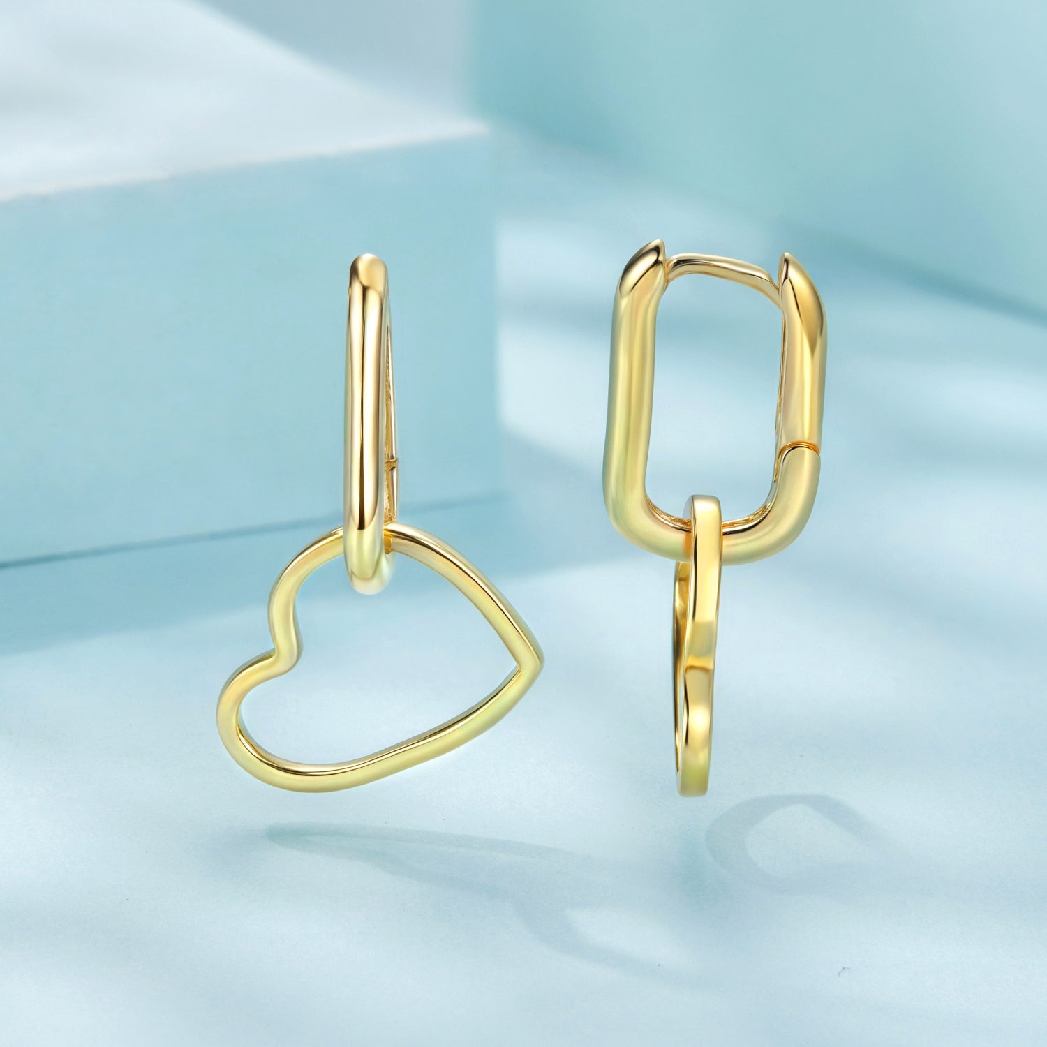 925 Sterling Silver Earrings with Love Pendant for Women