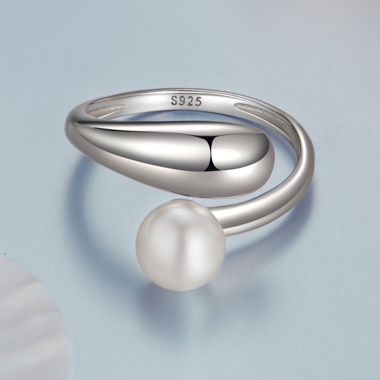 925 Sterling Silver Quality Shell Pearl Ring for Women