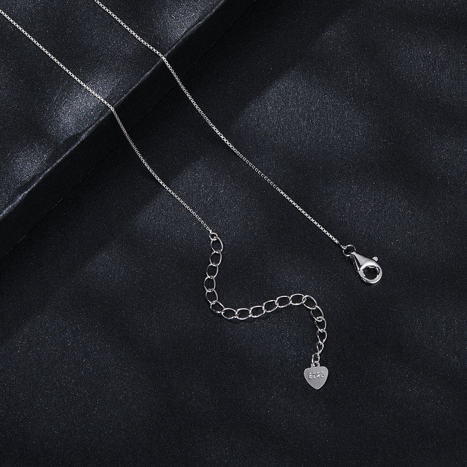 925 Sterling Silver 5mm Moissanite Necklace with Pavé Setting in White Gold, 450mm Length for Women