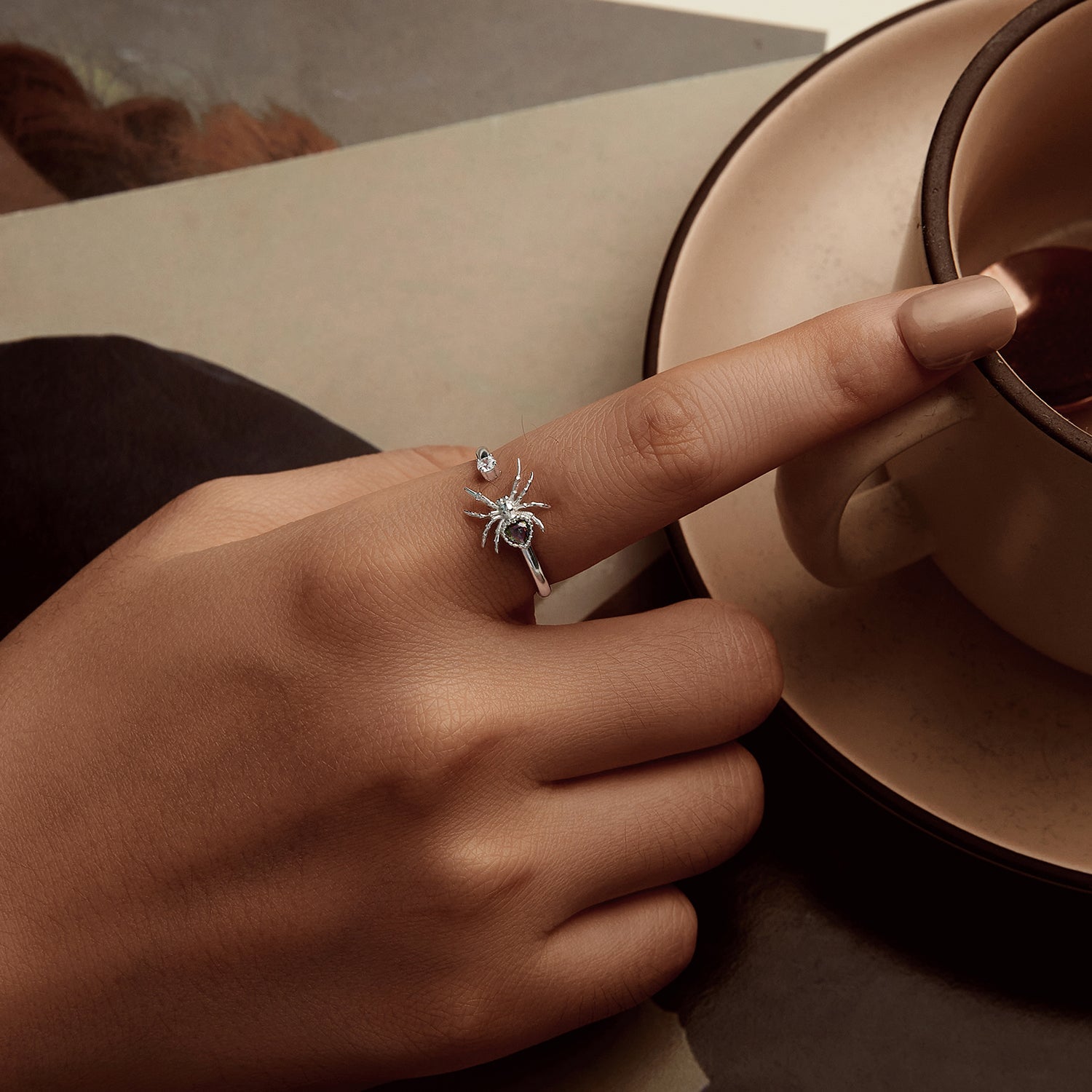 925 Sterling Silver White Gold Plated Ring with Pavé Setting CZ for Women