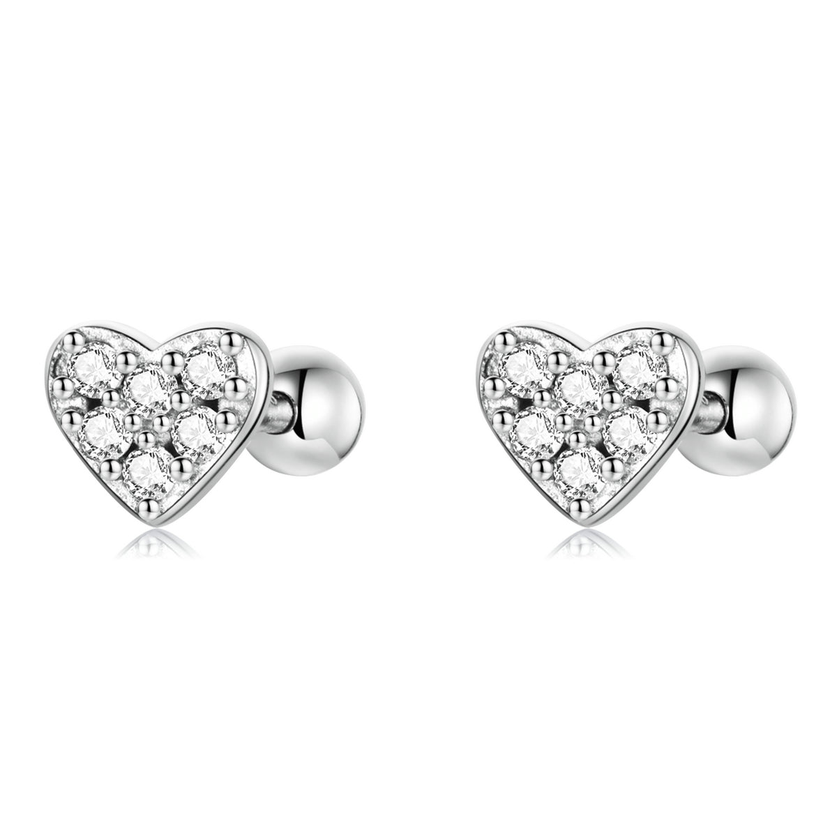 925 Sterling Silver Earrings with Pavé Setting CZ