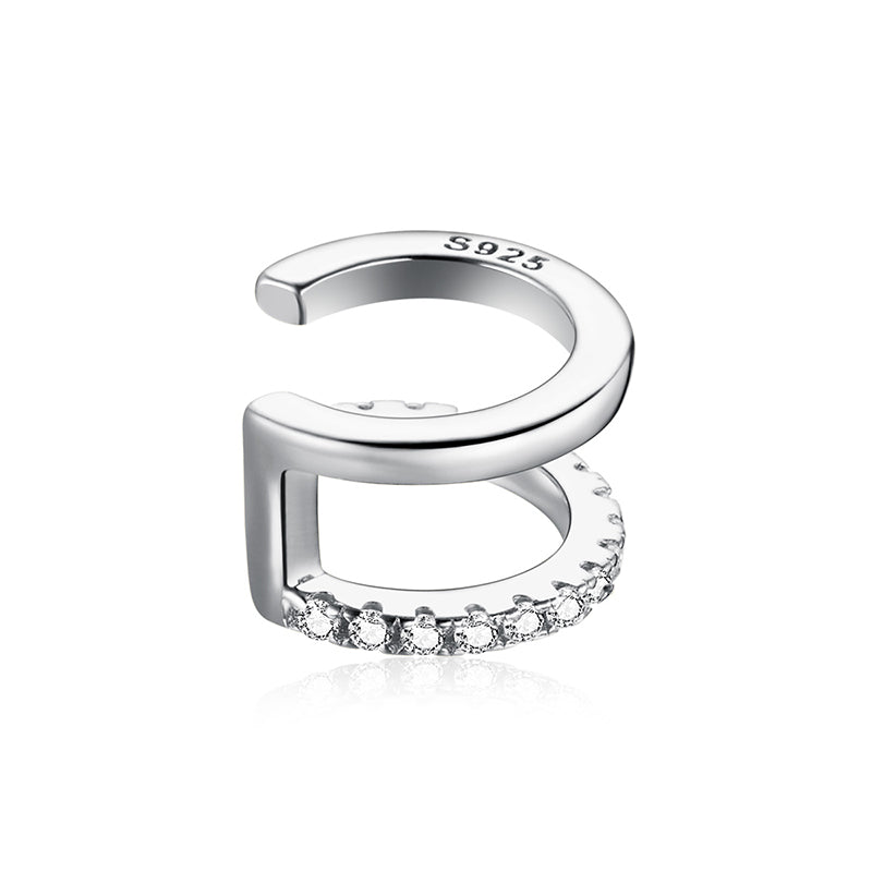 925 Sterling Silver Plated Platinum CZ Earrings for Women