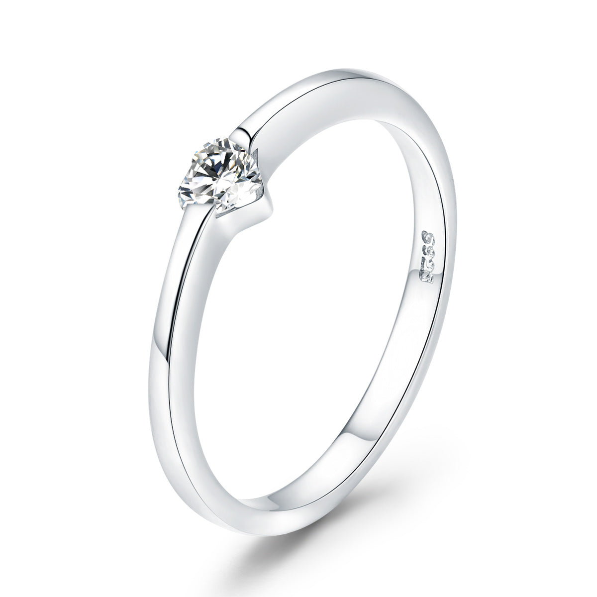925 Sterling Silver Ring for Women Size 6.0 with Pavé Setting CZ