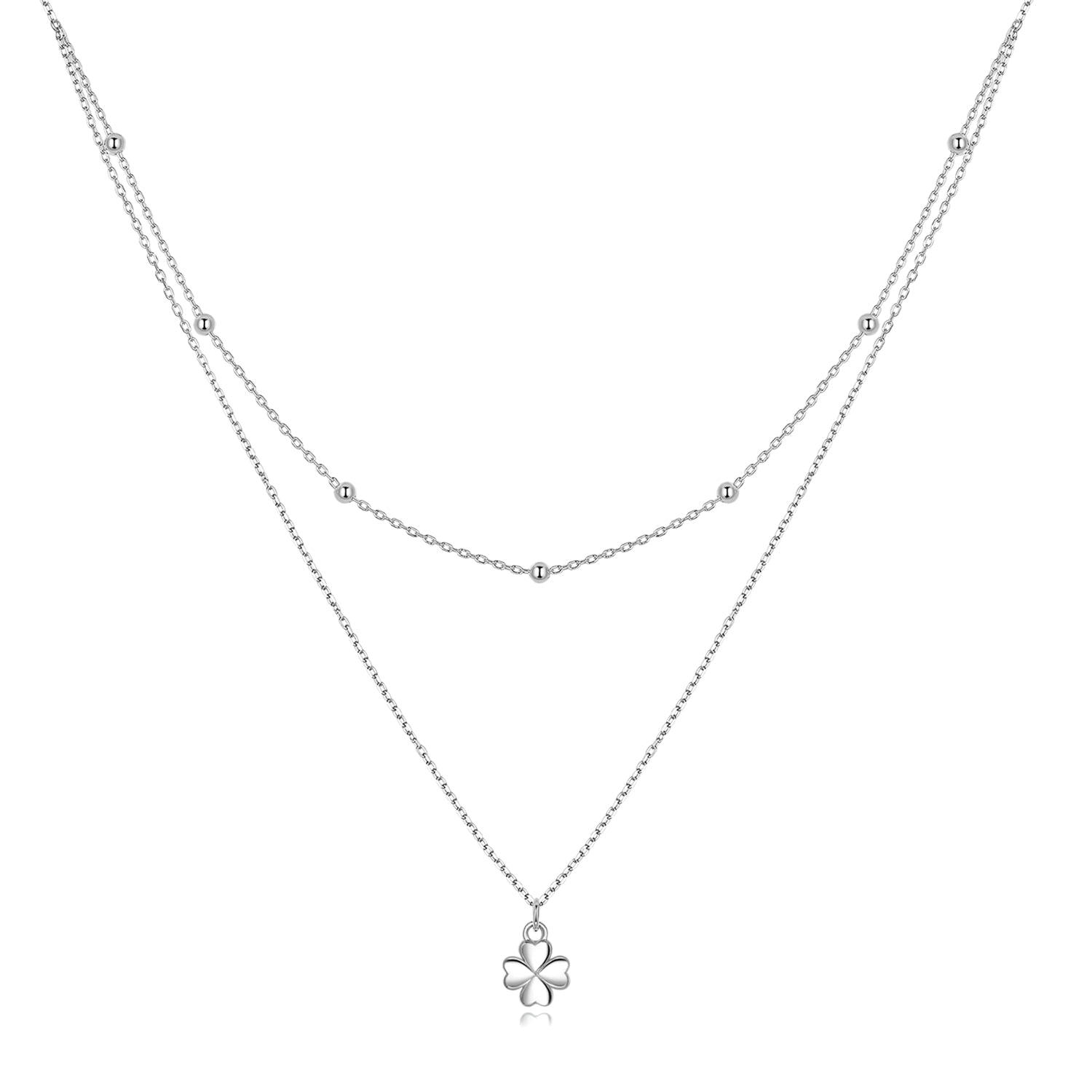 925 Sterling Silver Adjustable Necklace with Pendant for Women