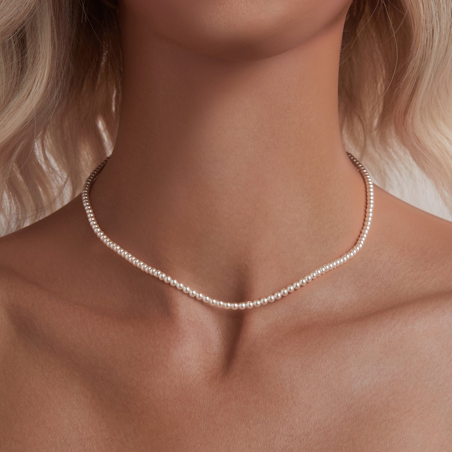 925 Sterling Silver White Gold Plated Necklace with Quality Shell Pearl for Women