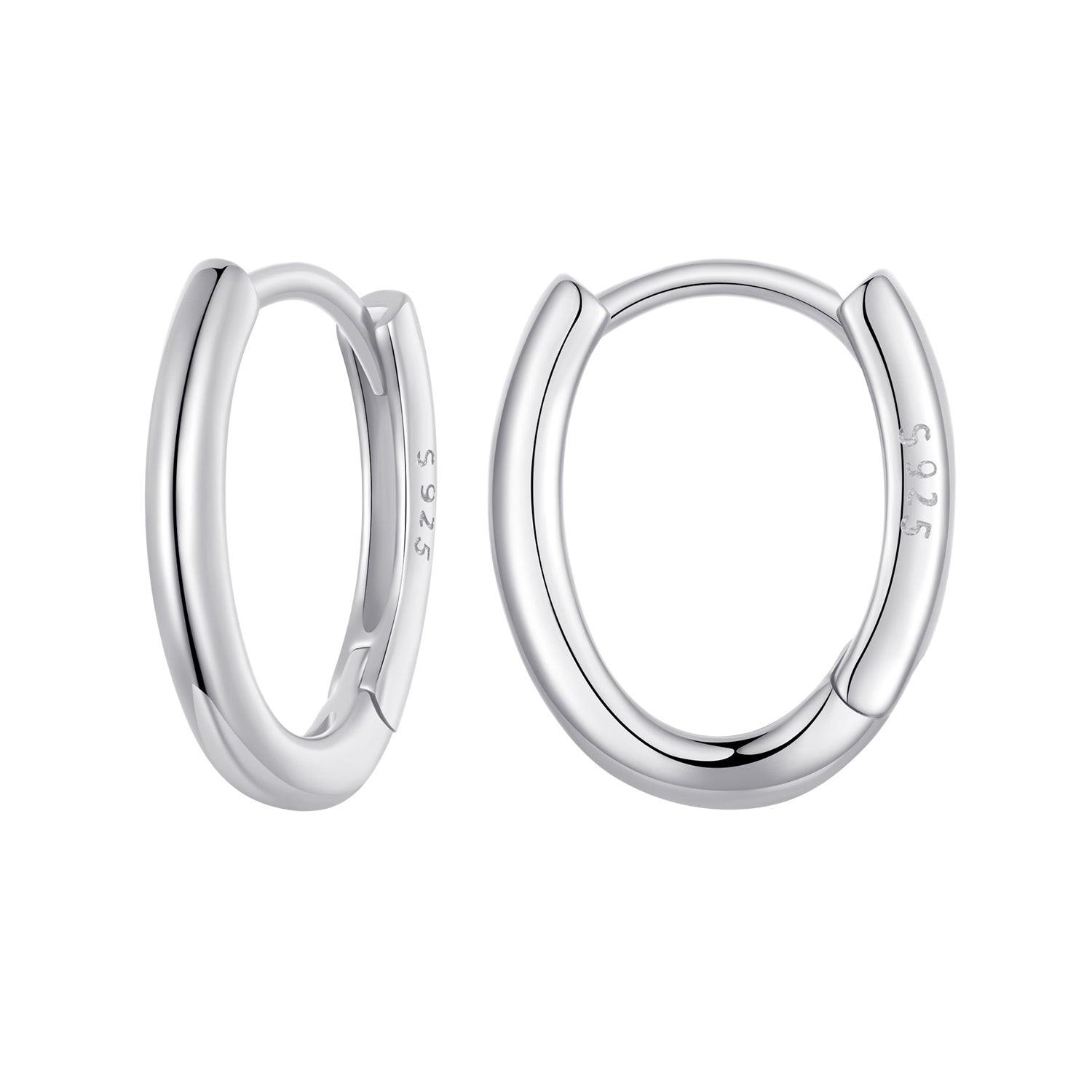 925 Sterling Silver Earrings - 14x2mm with Oxidized Finish for Women
