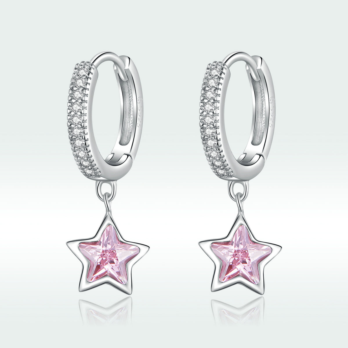 925 Sterling Silver Earrings with Pavé Setting CZ for Women