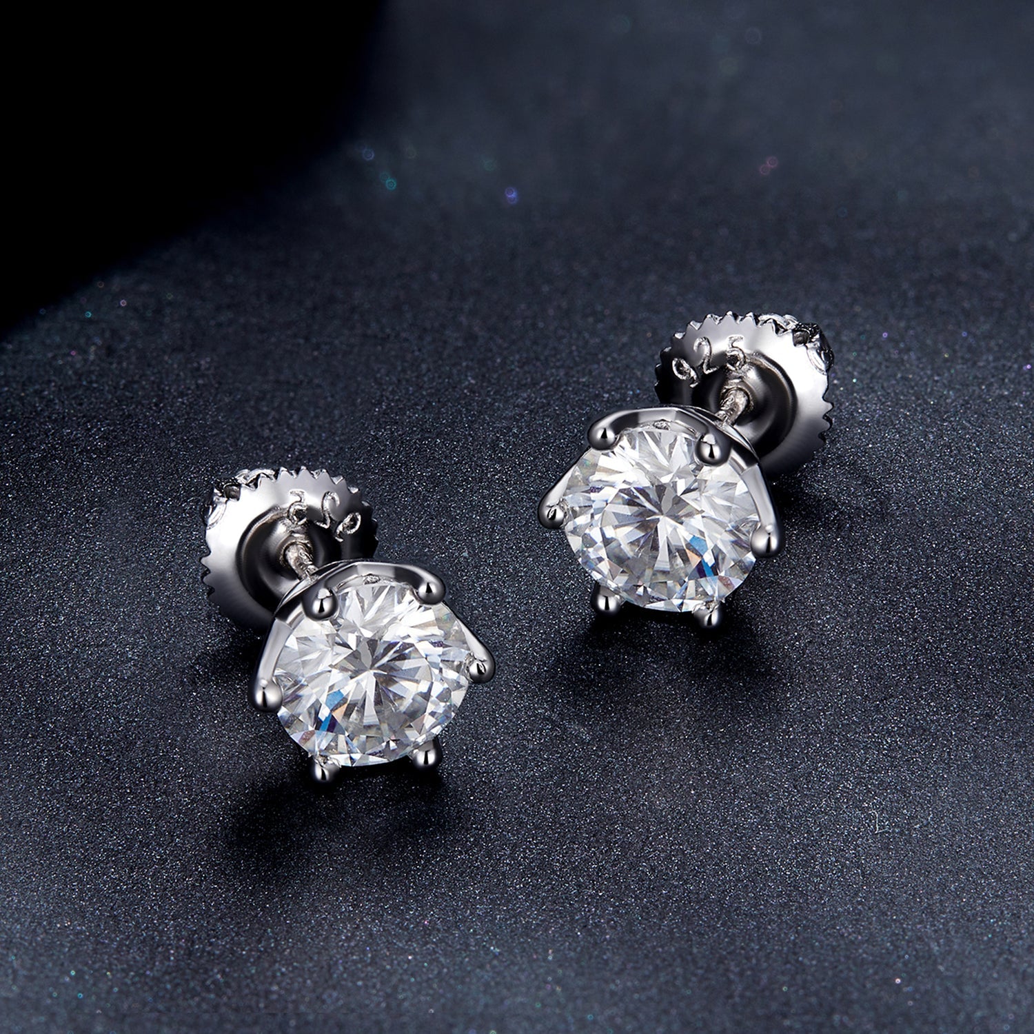925 Sterling Silver Moissanite Earrings for Women