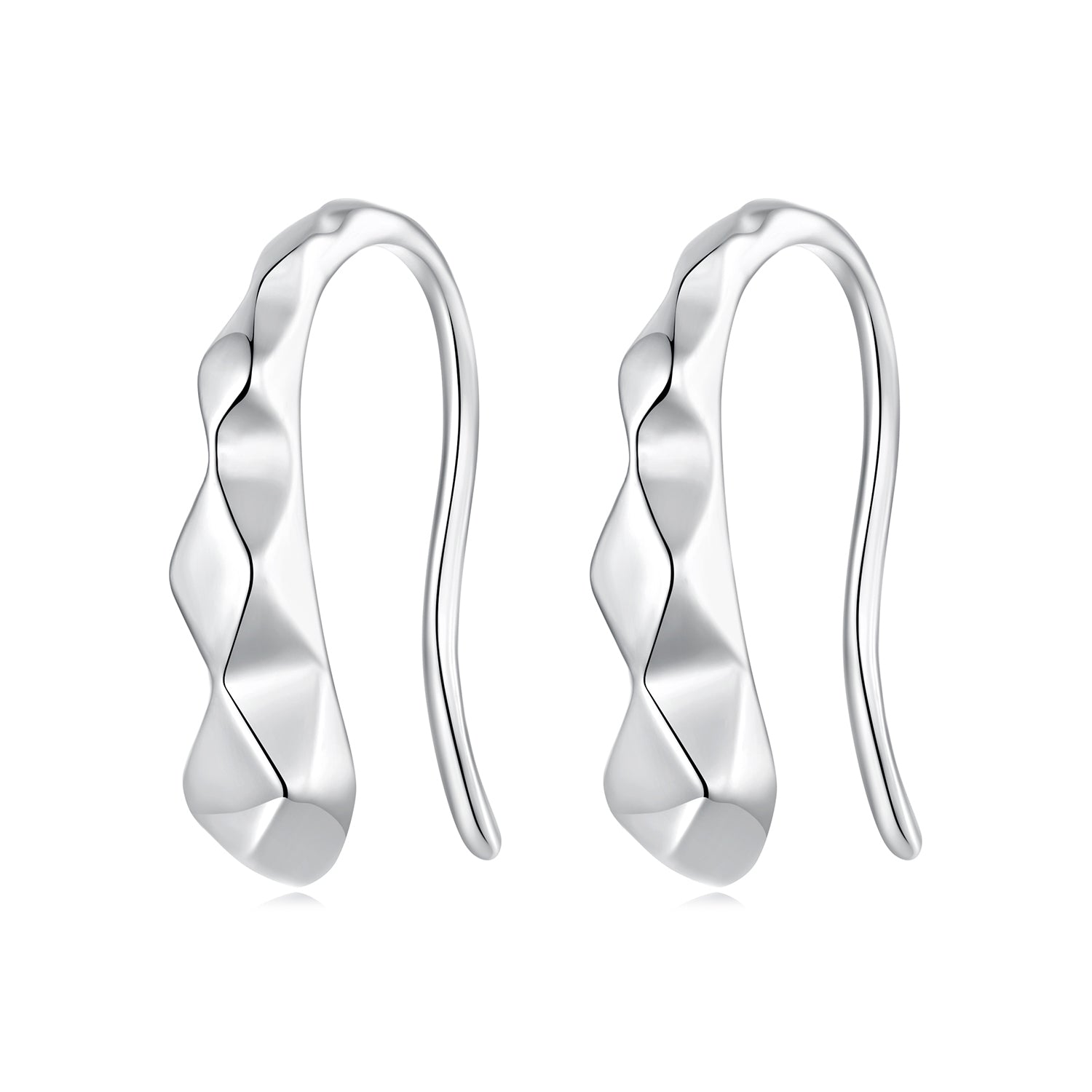 925 Sterling Silver White Gold Plated Earrings