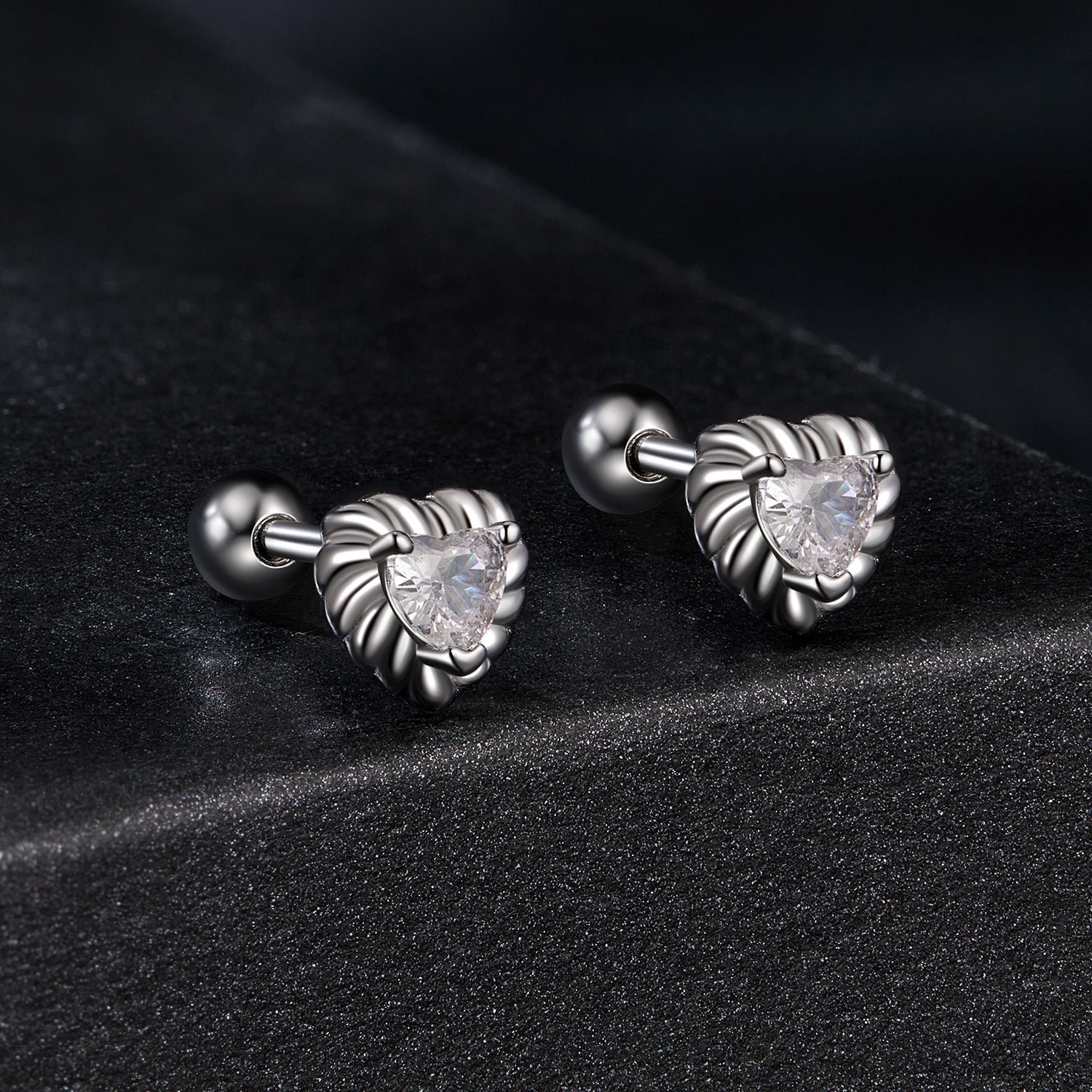 925 Sterling Silver Moissanite 0.15ct Earrings for Women