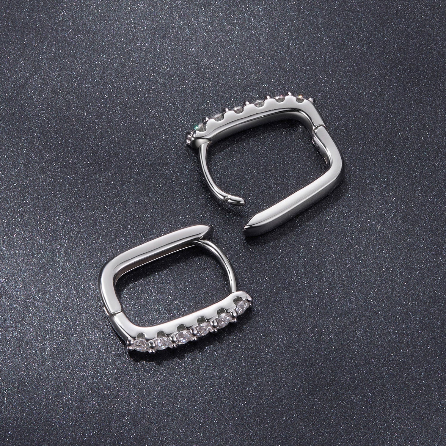 925 Sterling Silver Moissanite Earrings 1.4cm for Women