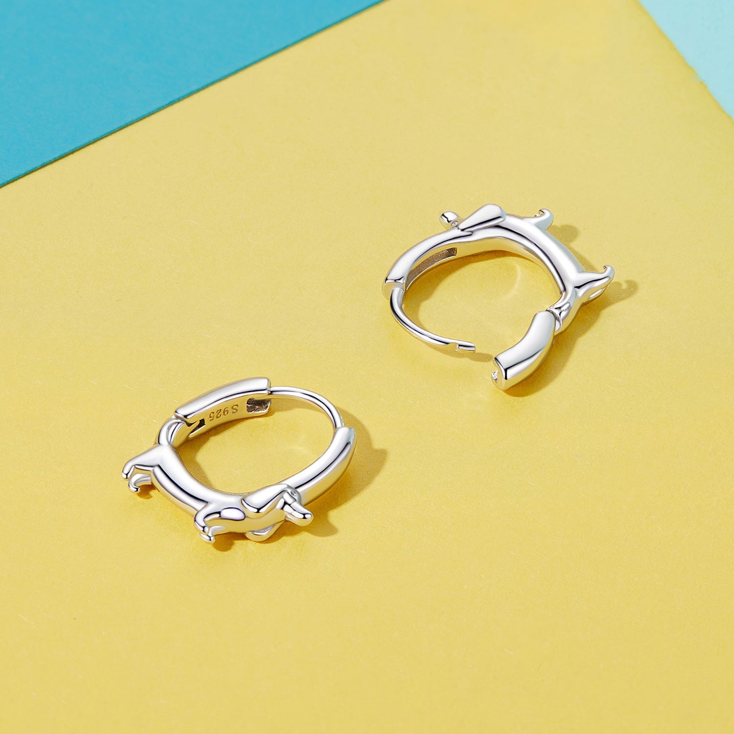 925 Sterling Silver Earrings 14*3mm with 11mm Inner Diameter for Women