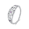 925 Sterling Silver Oxidized 1.3mm Pavé Set CZ Ring Size 6.0 for Women