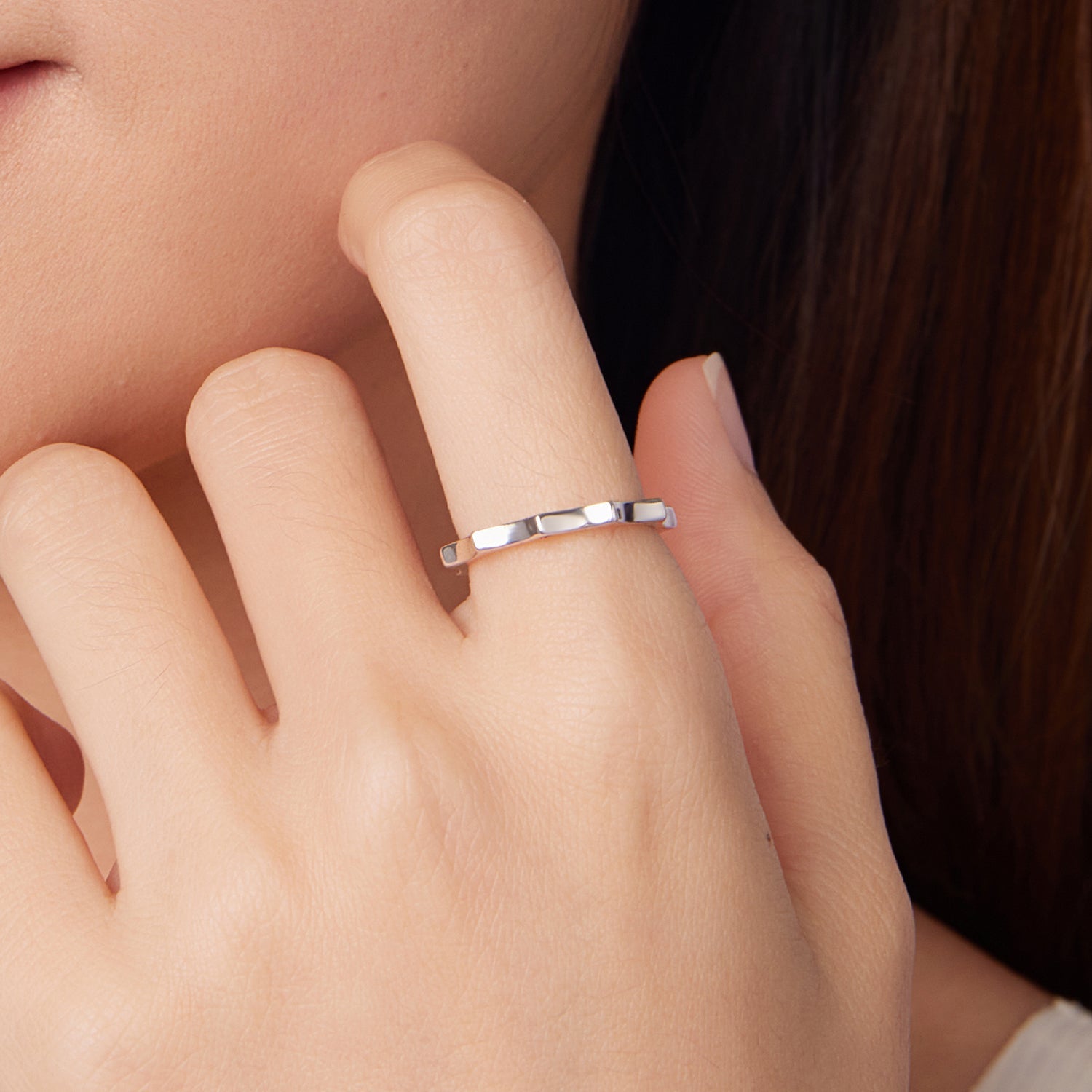 925 Sterling Silver Pavé Set CZ Ring Size 6.0
