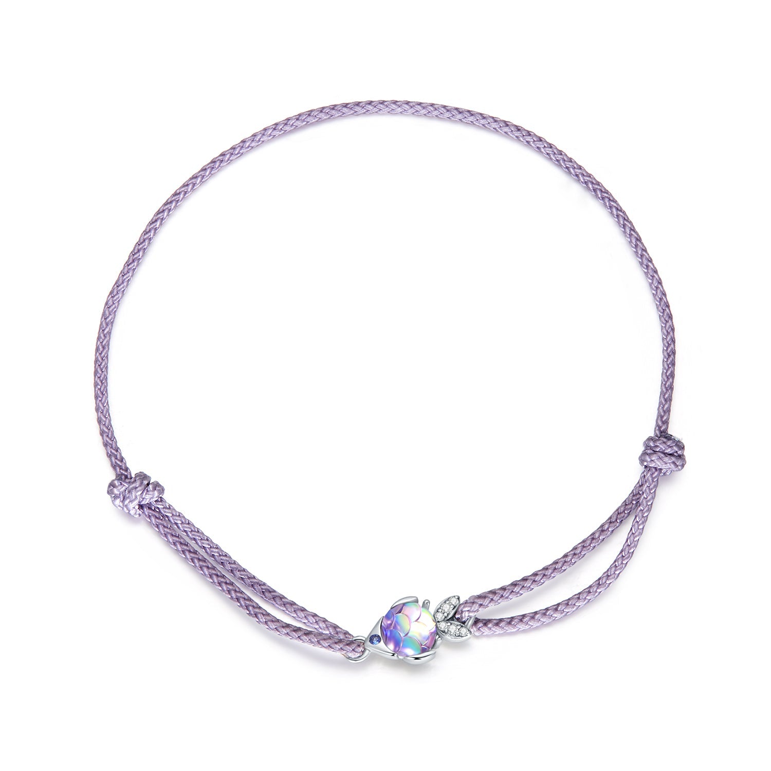 925 Sterling Silver Adjustable 24cm CZ Resin Bracelet for Women