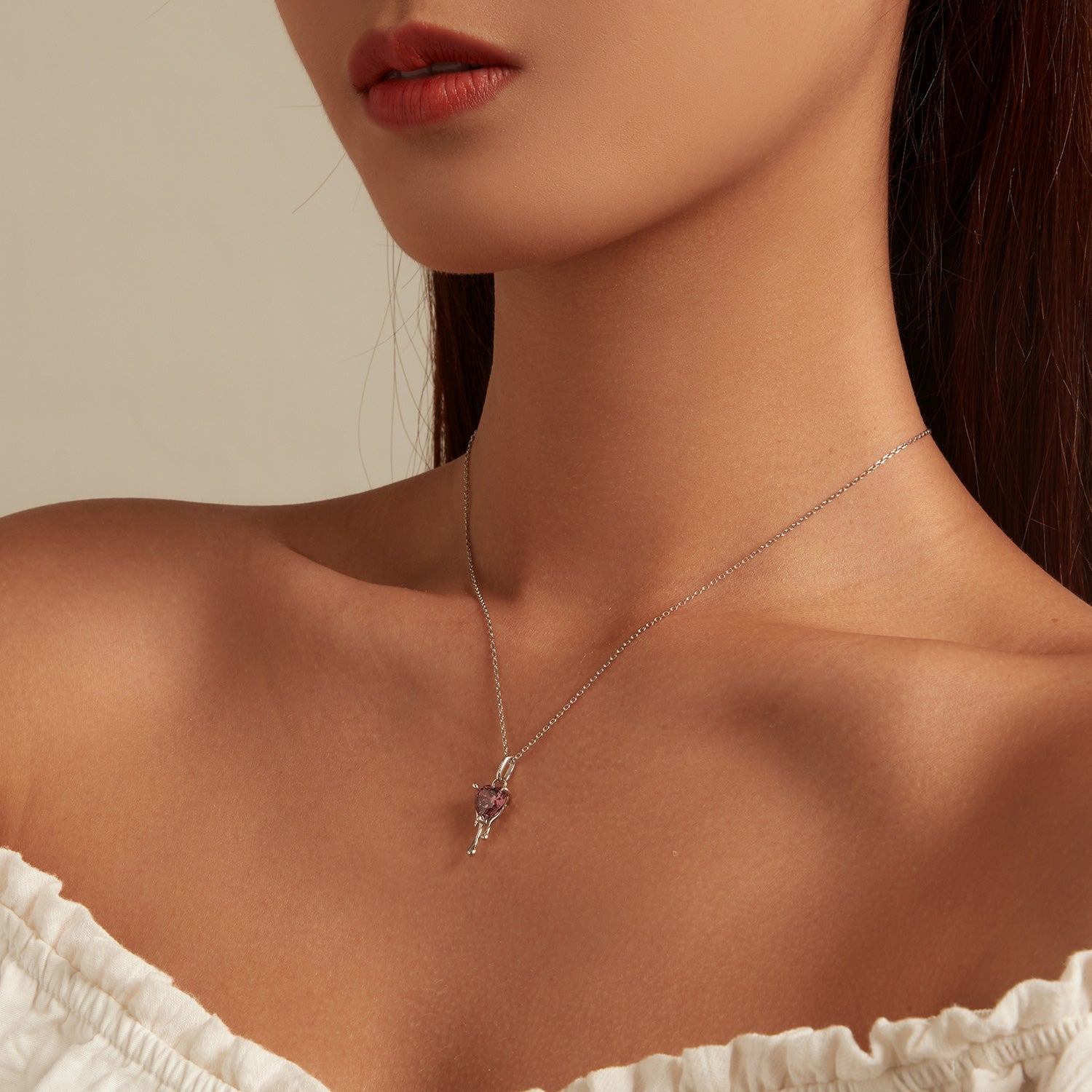 925 Sterling Silver Adjustable Necklace with Pavé Setting CZ & Pendant for Women