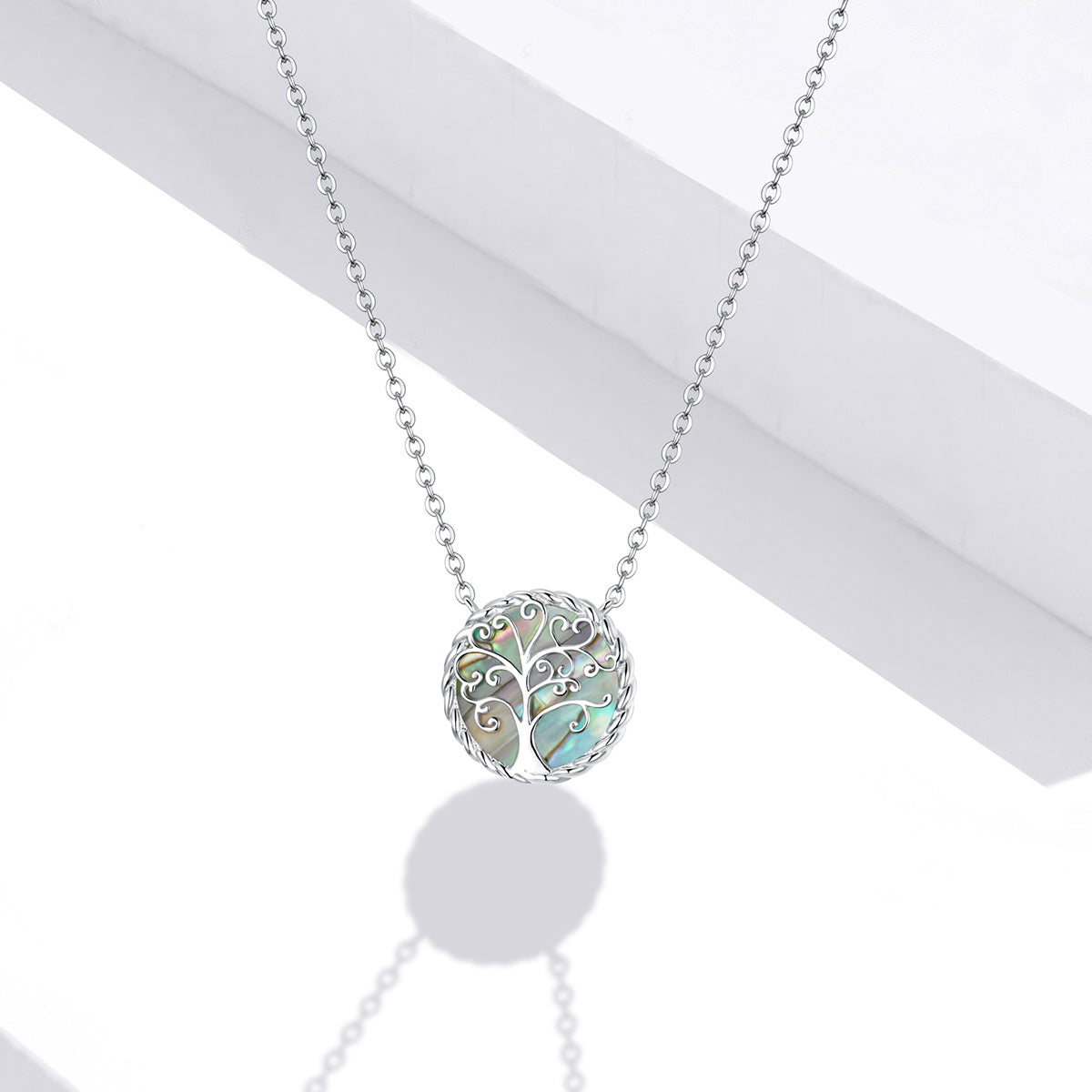 925 Sterling Silver Adjustable Mica Necklace for Women