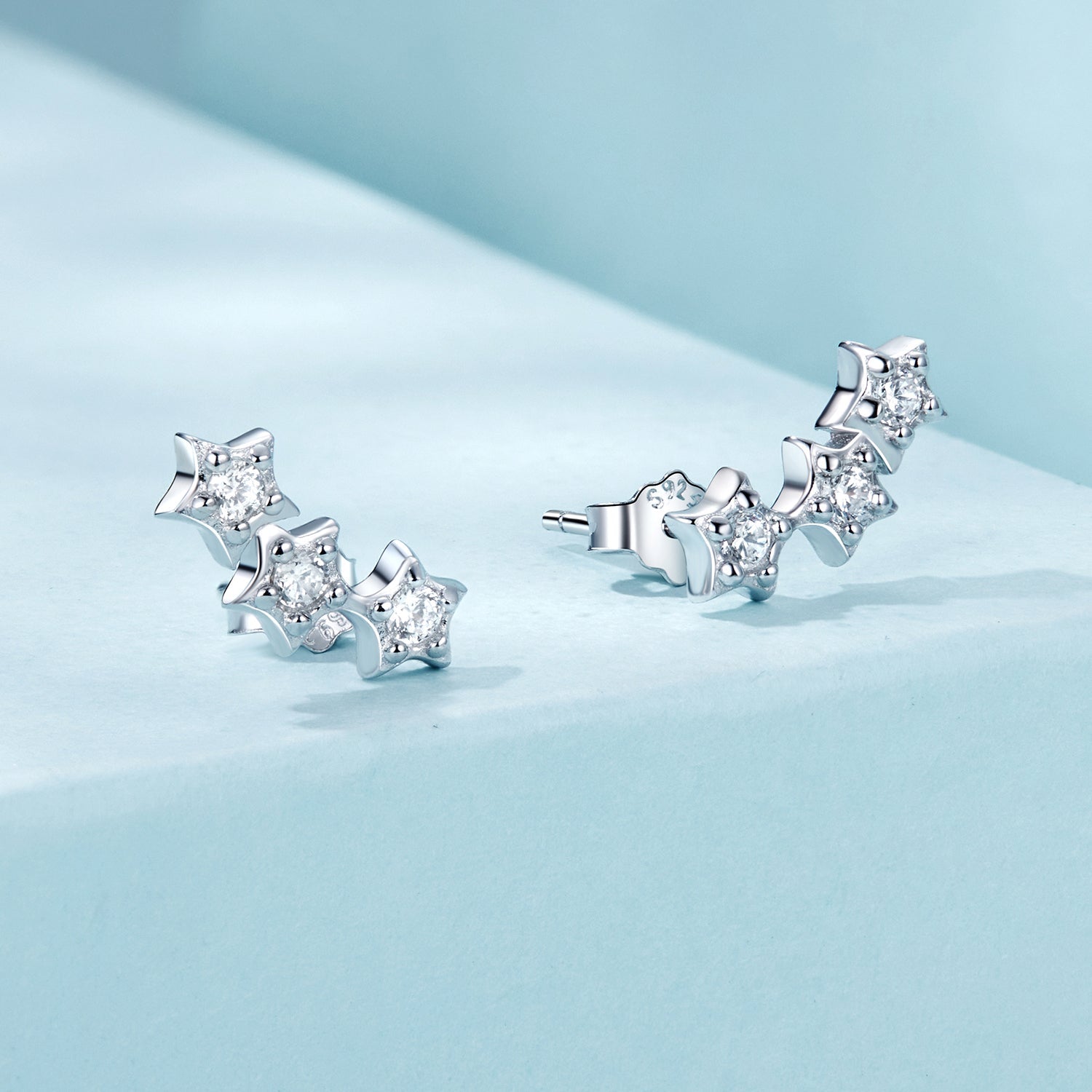925 Sterling Silver Pavé Setting CZ Earrings for Women