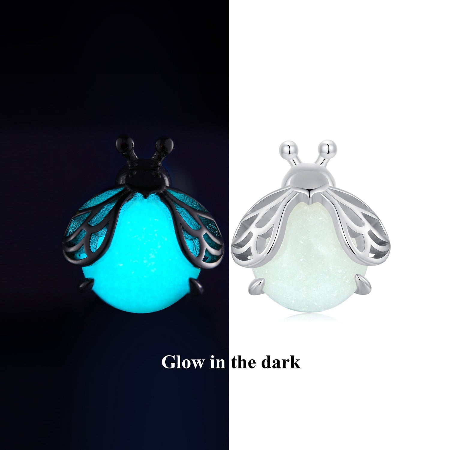 925 Sterling Silver Luminous Stone Earrings