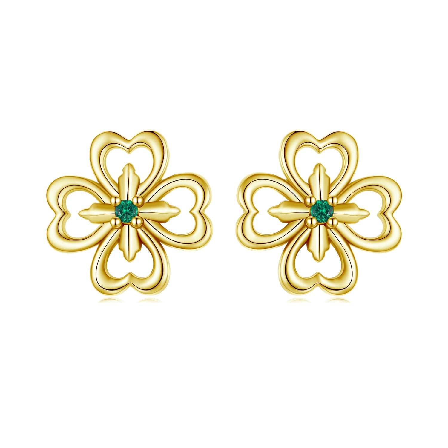 925 Sterling Silver Earrings with Pavé Setting CZ, 0.9cm, Oxidized Silver for Women