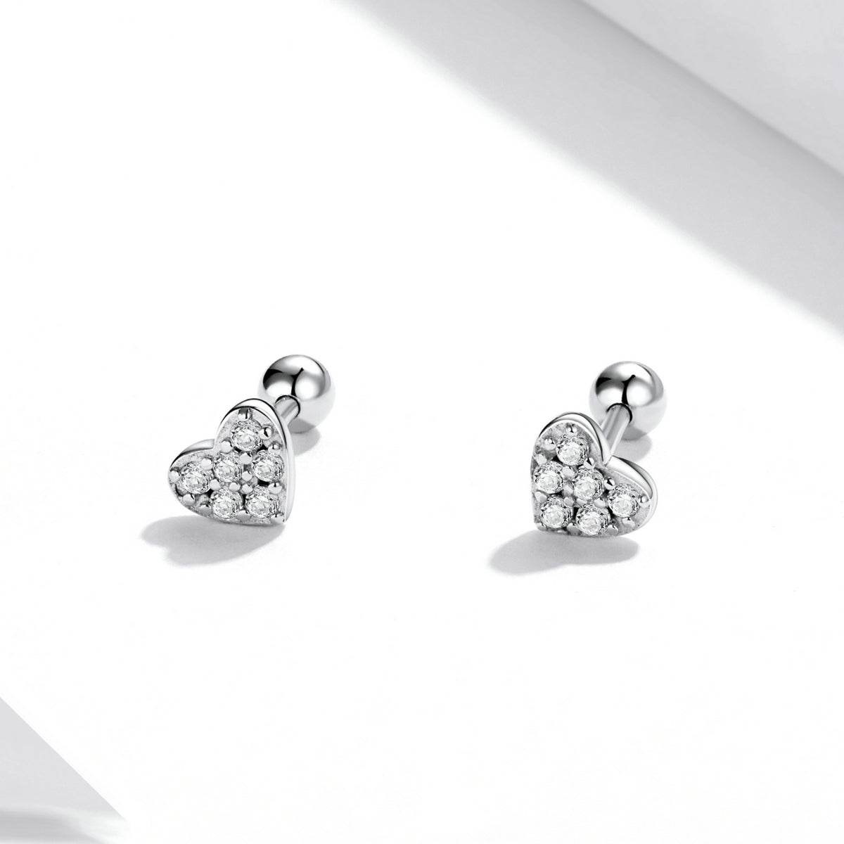925 Sterling Silver Earrings with Pavé Setting CZ