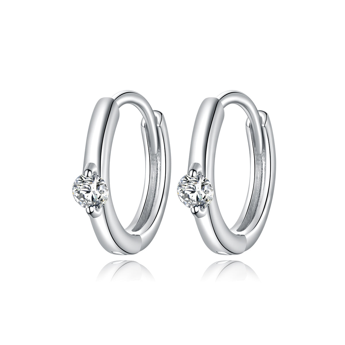 925 Sterling Silver Pavé Setting CZ Gold Plated Earrings for Women