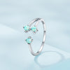 925 Sterling Silver Translucent Opal Ring for Women
