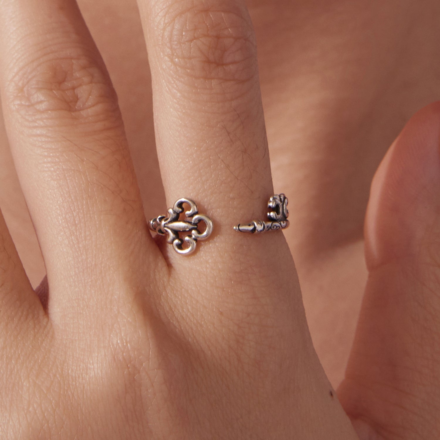 925 Sterling Silver Oxidized 0.14-0.8cm Ring for Women