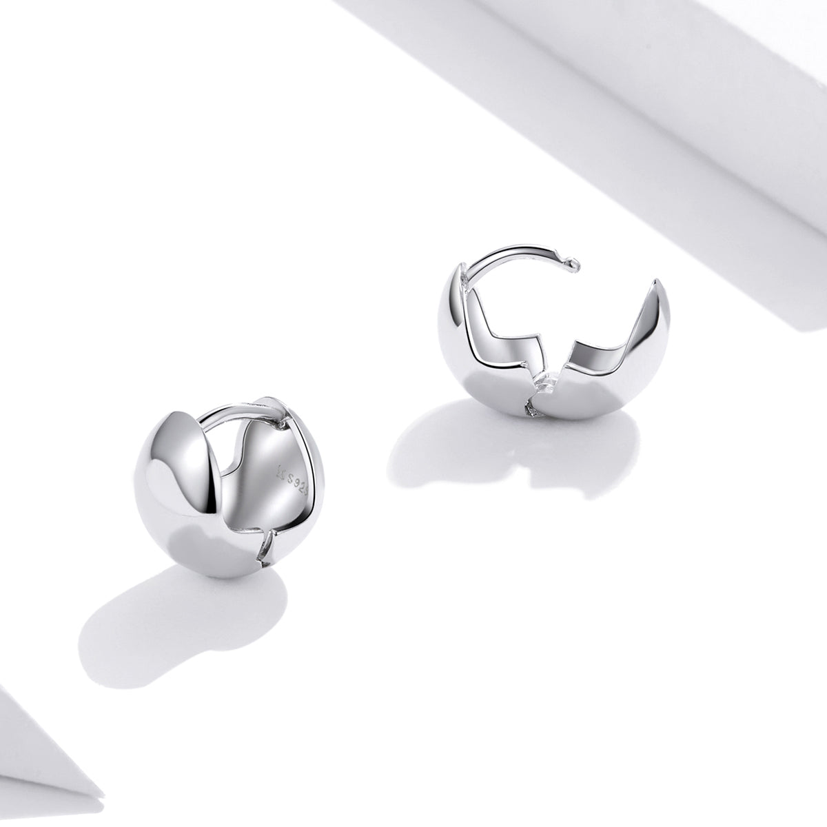 S925 Sterling Silver Platinum Plated Earrings for Women
